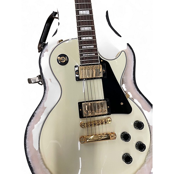 Used Gibson Les Paul Custom Alpine White Solid Body Electric Guitar