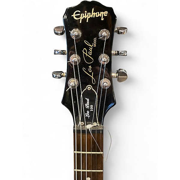 Used Epiphone Les Paul 100 Bolt On Black Solid Body Electric Guitar