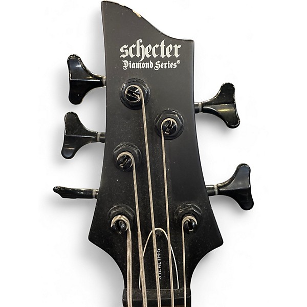 Used Schecter Guitar Research STEALTH 5 Black Electric Bass Guitar
