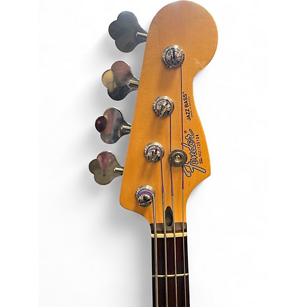 Used Fender American Standard Jazz Bass 2 Tone Sunburst Electric Bass Guitar