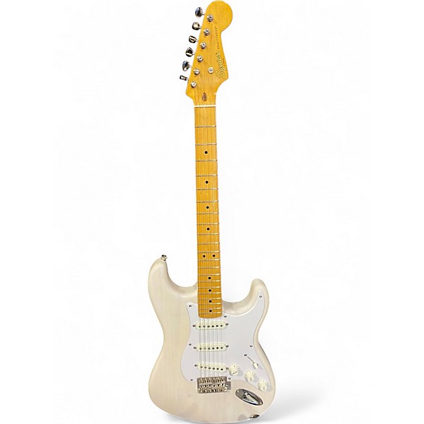 Used Squier 60th Anniversary Classic Vibe 50s Stratocaster Trans White Solid Body Electric Guitar