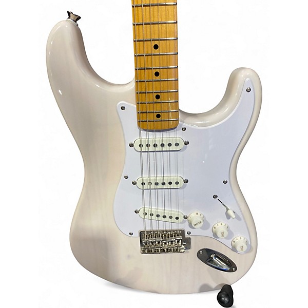 Used Squier 60th Anniversary Classic Vibe 50s Stratocaster Trans White Solid Body Electric Guitar