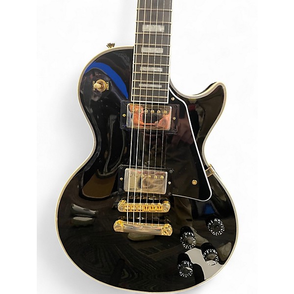 Used Epiphone Les Paul Custom Ebony Solid Body Electric Guitar