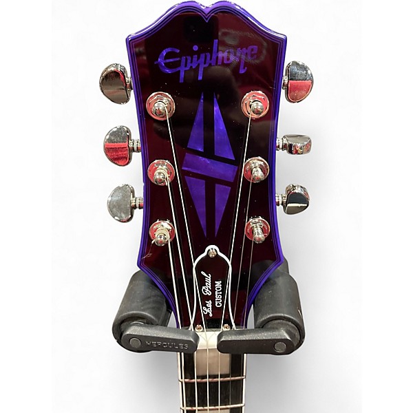 Used Epiphone LES PAUL CUSTOM WIDOW PURPLE BURST Solid Body Electric Guitar