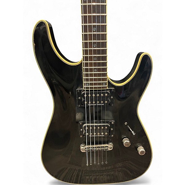 Used Schecter Guitar Research blackjack Black Solid Body Electric Guitar