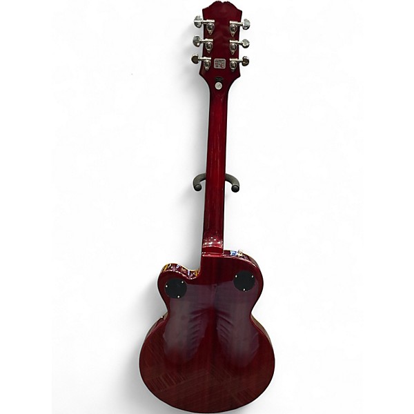 Used Epiphone Wildkat Trans Red Hollow Body Electric Guitar