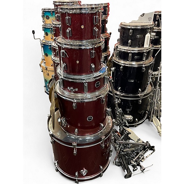 Used PDP by DW 5 Piece 5 Piece ENCORE 5 RED SPARKLE Drum Kit RED SPARKLE Drum Kit