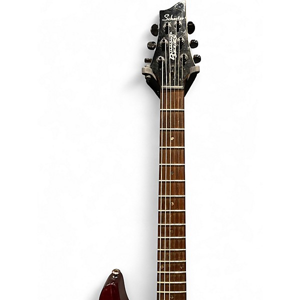 Used Schecter Guitar Research Diamond series C-6 PLUS Crimson Red Trans Solid Body Electric Guitar