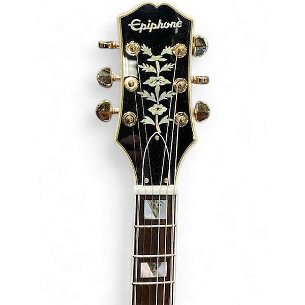 Used Epiphone Sheraton Left Handed Natural Hollow Body Electric Guitar