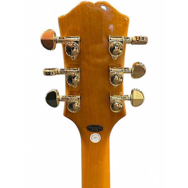 Used Epiphone Sheraton Left Handed Natural Hollow Body Electric Guitar
