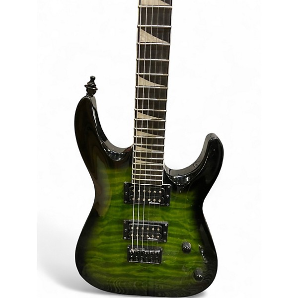 Used Jackson Dinky JS32Q Trans Green Solid Body Electric Guitar