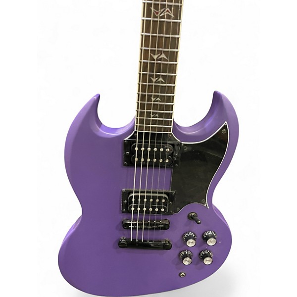 Used Westcreek Racer Double-Cut Matte Purple Solid Body Electric Guitar