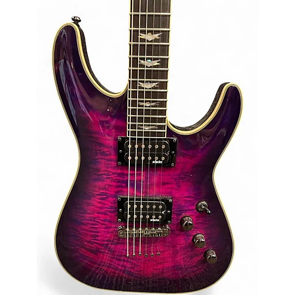 Used Schecter Guitar Research Omen Extreme 6 Electric Magenta Solid Body Electric Guitar