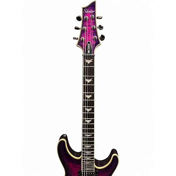 Used Schecter Guitar Research Omen Extreme 6 Electric Magenta Solid Body Electric Guitar