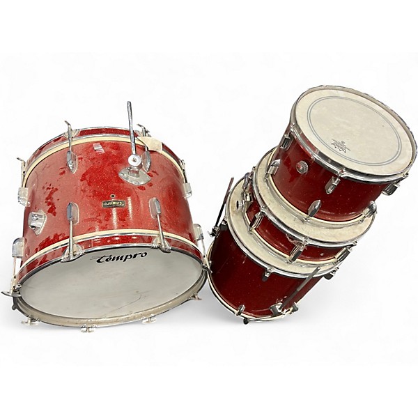 Used Tempo 4 Piece 4 Piece Red Sparkle Drum Kit