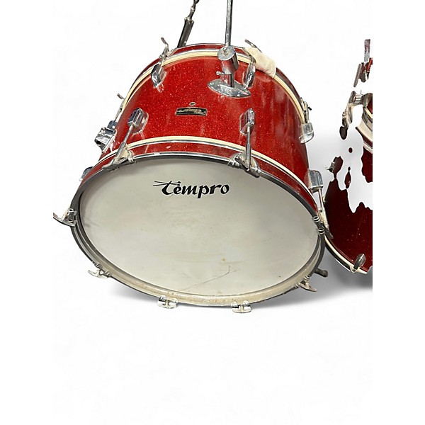 Used Tempo 4 Piece 4 Piece Red Sparkle Drum Kit
