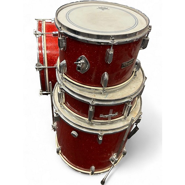 Used Tempo 4 Piece 4 Piece Red Sparkle Drum Kit