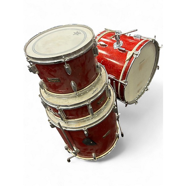 Used Tempo 4 Piece 4 Piece Red Sparkle Drum Kit