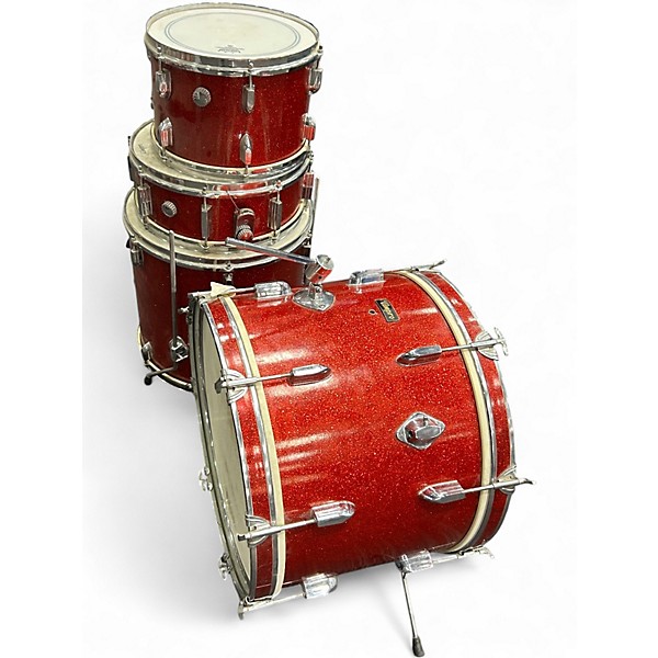 Used Tempo 4 Piece 4 Piece Red Sparkle Drum Kit