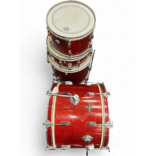 Used Tempo 4 Piece 4 Piece Red Sparkle Drum Kit