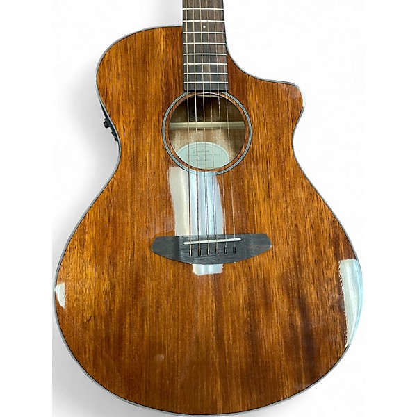 Used Breedlove Discovery Concert MHCE Natural Acoustic Guitar
