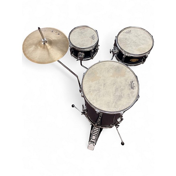 Used GP Percussion 4 Piece GP75SV Blue Drum Kit