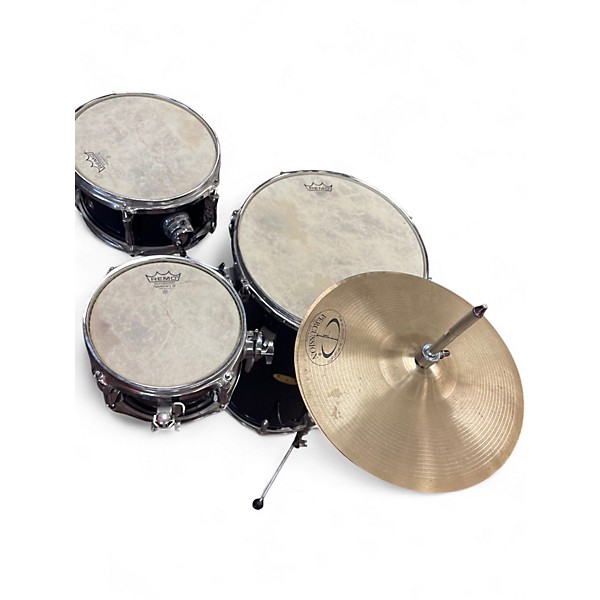 Used GP Percussion 4 Piece GP75SV Blue Drum Kit