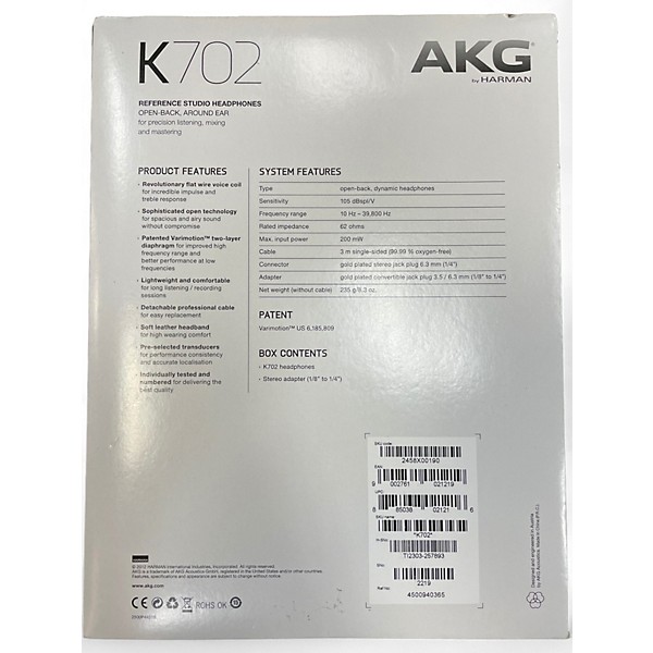 Used AKG K702 Studio Headphones