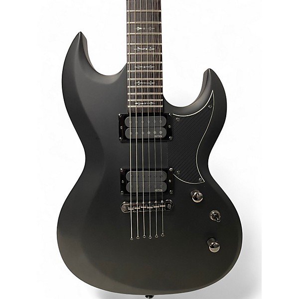 Used Schecter Guitar Research Demon S-II Satin Black Solid Body Electric Guitar