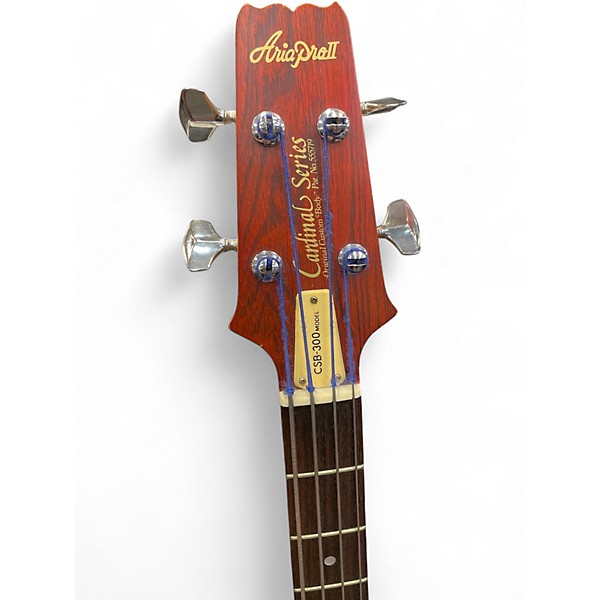 Used Aria Pro Ii CSB-300 Red Stain Electric Bass Guitar