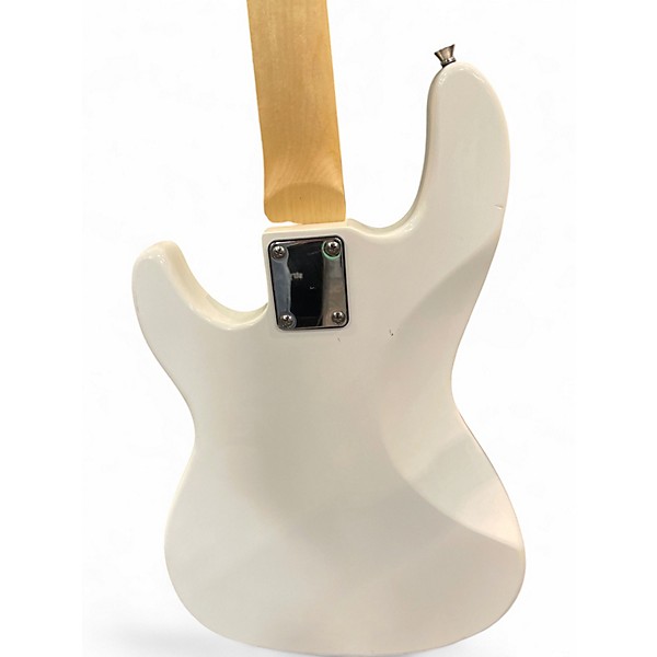 Used Glarry GP White Electric Bass Guitar