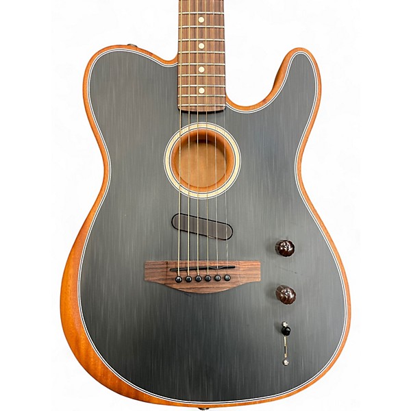 Used Fender Acoustasonic Player Telecaster BLACK Acoustic Electric Guitar