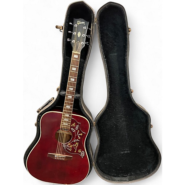 Vintage 1977 Gibson 1977 HUMMINGBIRD CUSTOM Red Acoustic Guitar