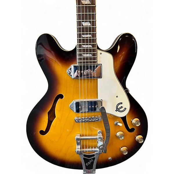 Used Epiphone Casino Vintage Sunburst Hollow Body Electric Guitar