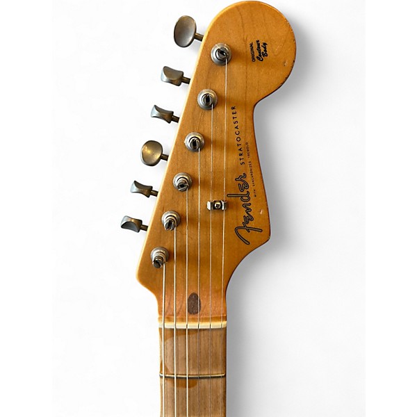 Used Fender Road Worn 1950S Stratocaster Tobacco Burst Solid Body Electric Guitar