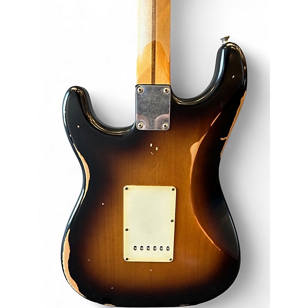 Used Fender Road Worn 1950S Stratocaster Tobacco Burst Solid Body Electric Guitar
