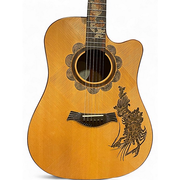Used Blueberry Custom Natural Acoustic Guitar