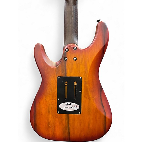 Used Schecter Guitar Research Sun Valley HT Exotic Ziricote Solid Body Electric Guitar
