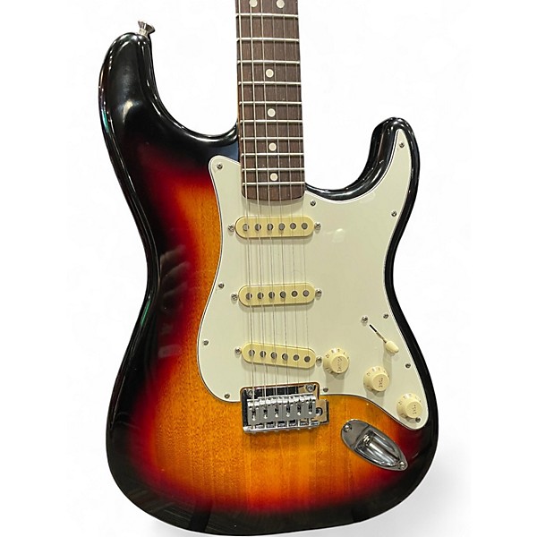 Used Fender Standard Stratocaster 3 Tone Sunburst Solid Body Electric Guitar