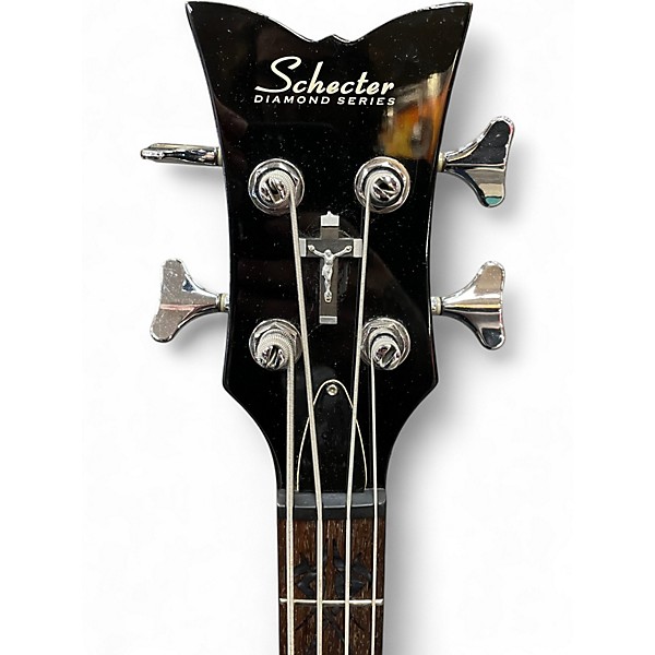 Used Schecter Guitar Research DIAMOND SERIES BLACK Electric Bass Guitar