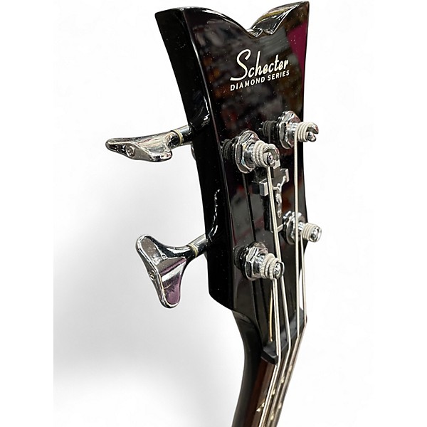 Used Schecter Guitar Research DIAMOND SERIES BLACK Electric Bass Guitar