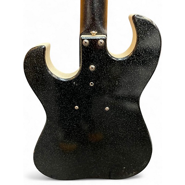 Used Silvertone 1448 black sparkle Solid Body Electric Guitar
