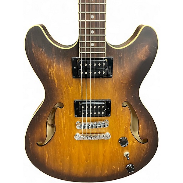 Used Ibanez AS53 Tobacco Flat Hollow Body Electric Guitar