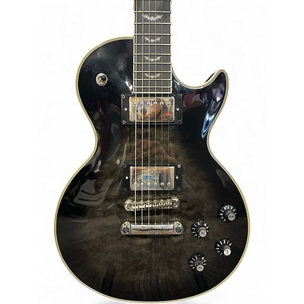 Used Epiphone Les Paul Custom Bats in Flight Ebony Burst Solid Body Electric Guitar