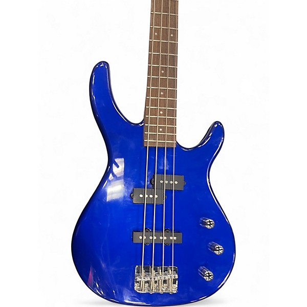 Used Squier MB4 PJ Metallic Blue Electric Bass Guitar