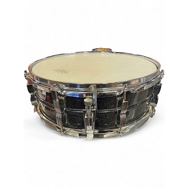Used Ludwig 14X5 BLACK GALAXY ACROLITE ALUMINUM Black Drum