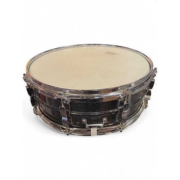 Used Ludwig 14X5 BLACK GALAXY ACROLITE ALUMINUM Black Drum