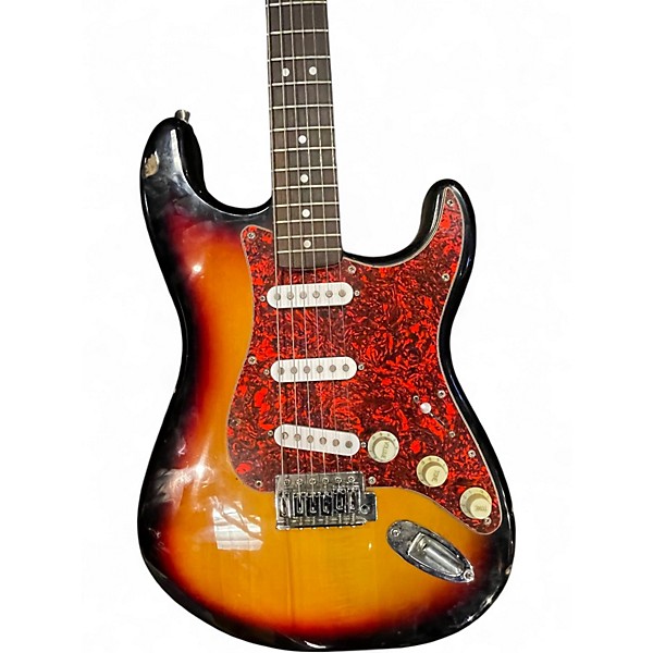 Used Squier STRAT Sunburst Solid Body Electric Guitar