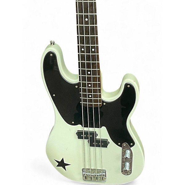 Used Squier Mike Dirnt Signature Precision Bass Arctic White Electric Bass Guitar