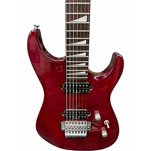 Used Jackson DK7Q Trans Red Solid Body Electric Guitar